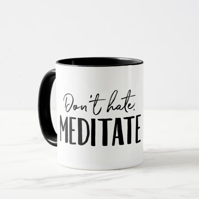 Hasse Meditat Typografie nicht Tasse (Vorderseite Links)