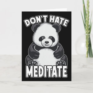Hasse nicht Meditiere Yoga Panda Bär Karte