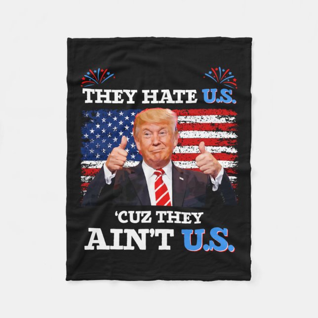 Hasse uns Cuz sie sind nicht US-Usa Donald Trump C Fleecedecke (Vorderseite)