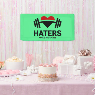 Hasser machen mich zum Motivierend Fitness Banner