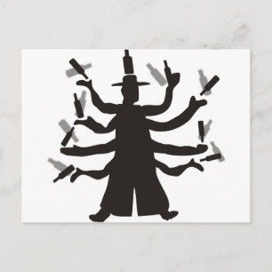 Hassidic Flaschen-Tanz Postkarte