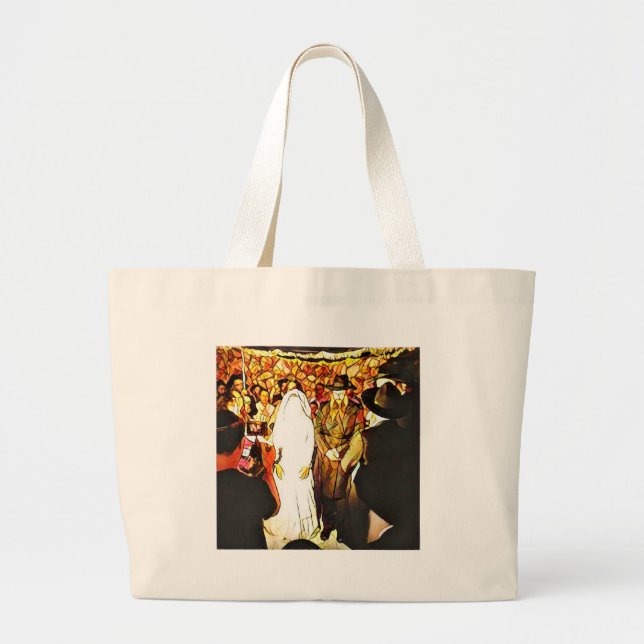 Hassidic Hochzeit Jumbo Stoffbeutel (Vorne)