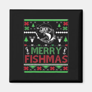 Hässliche Angel-Weihnachts-B-Fisch-Bekleidung Magnet