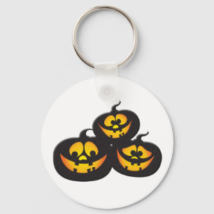 Hässliche Ausdrücke Halloween-Kürbis Schlüsselanhänger