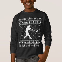 Hässliche Baseball-Weihnachtsstrickjacke T-Shirt
