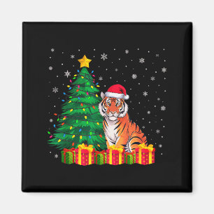 Hässliche Bengaltiger-Weihnachtsmannmütze-Christba Magnet