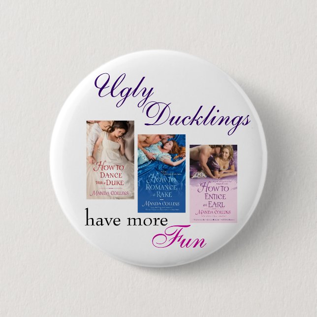 Hässliche Entlein-Knopf Button (Vorderseite)