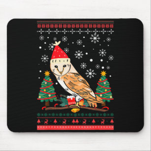 Hässliche Eule Weihnachten Winter Mousepad