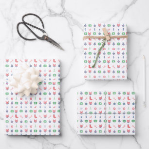 Hässliche frohe Weihnachten und ein glückliches ne Geschenkpapier Set
