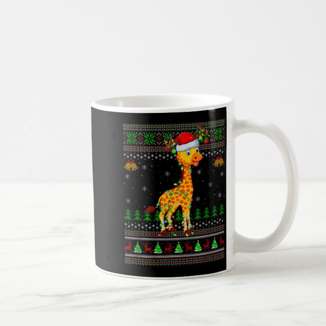 Hässliche Giraffen-Weihnachtspullover Feiertags-Sa Kaffeetasse (Rechts)