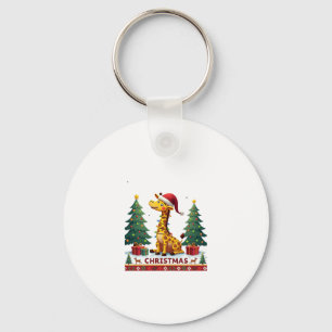 Hässliche Giraffen-Weihnachtspullover Lustiger Wei Schlüsselanhänger