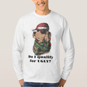 Hässliche Hundemaske Lichterkette Sonnenbrille T-Shirt