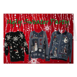 Hässliche Strickjacke-Party Einladung