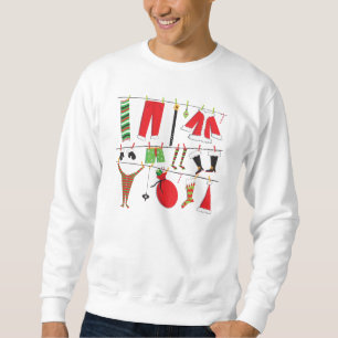 Hässliche Strickjacke-Sankt-Wäscheleine Sweatshirt