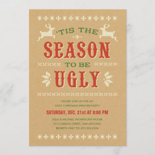 Hässliche Strickjacke-WeihnachtsParty Einladungen