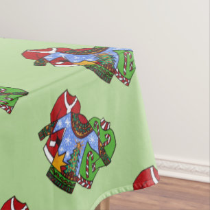 hässliche Strickjacketischdecke Tischdecke