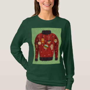 Hässliche süße Pulloverkunst auf Langarmshirt T-Shirt