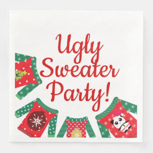 Hässliche Tacky Sweater Weihnachten Kawaii Party S Serviette