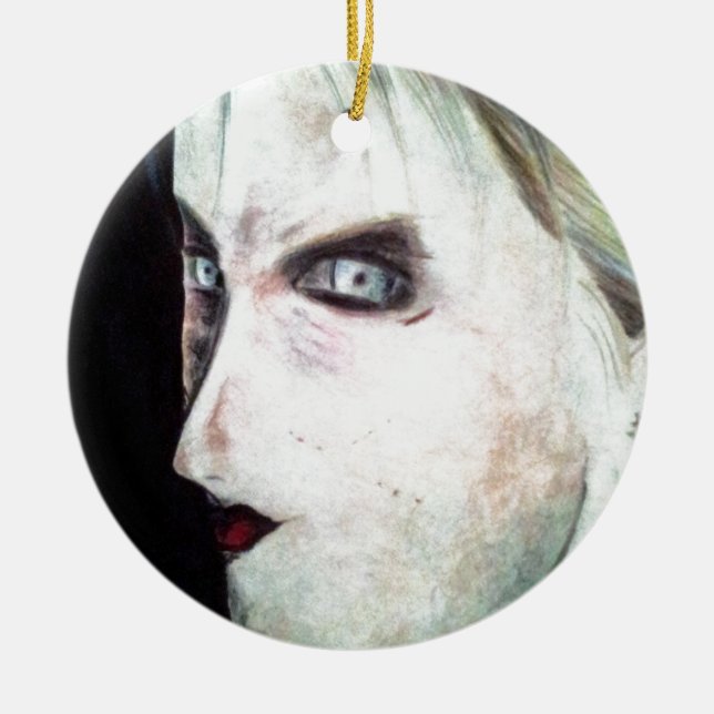 HÄSSLICHE verärgerte Frau Keramikornament (Vorne)