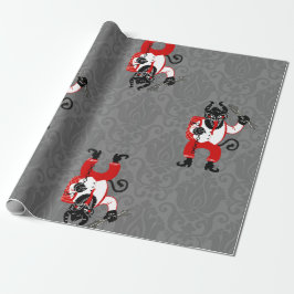 hässliche Weihnachten krampus xmas Monster antique Geschenkpapier