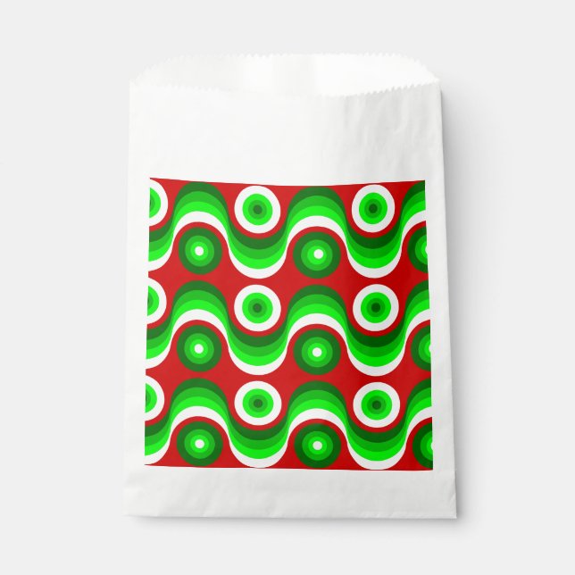 hässliche Weihnachten Mod groovy rot Geschenktütchen (Vorderseite)