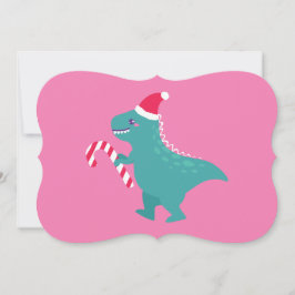 hässliche Weihnachtsdinosaurier trex Schneeflocken Einladung
