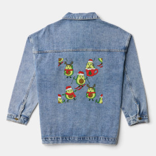 hässliche Weihnachtsfeier avocado ski santa Jeansjacke