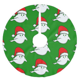 hässliche Weihnachtsgeister, spitzfindig, gruselig Polyester Weihnachtsbaumdecke