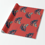 hässliche Weihnachtskrampus antiken Rot Geschenkpapier<br><div class="desc">"hässliche Weihnachten krampus antique",  antique,  "Weihnachtskrampus",  viktorianisch,  krampus,  "hässliche Weihnachten",  "hässliche Weihnachten",  "beängstigende Weihnachten",  "Albtraum Weihnachten",  "Krampusweihnachtsfeiern"</div>