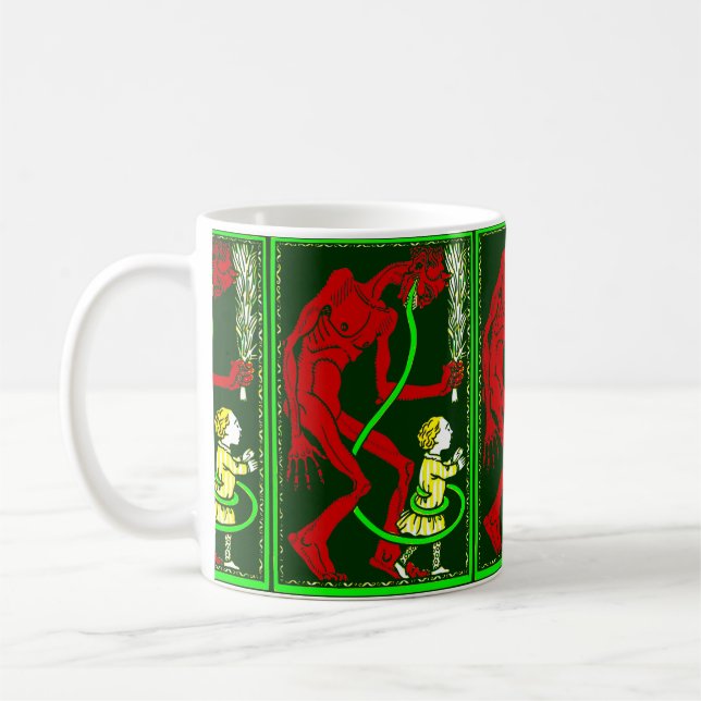 hässliche Weihnachtskrampuskind viktorianisch Kaffeetasse (Links)