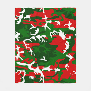 hässliche Weihnachtslieder-Camouflage Fleecedecke