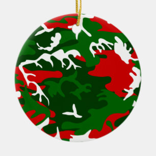 hässliche Weihnachtslieder-Camouflage Keramik Ornament