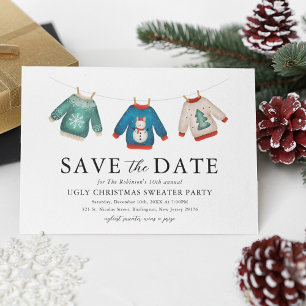 Hässliche Weihnachtsmann-Christmas-Party - Termin  Ankündigungspostkarte