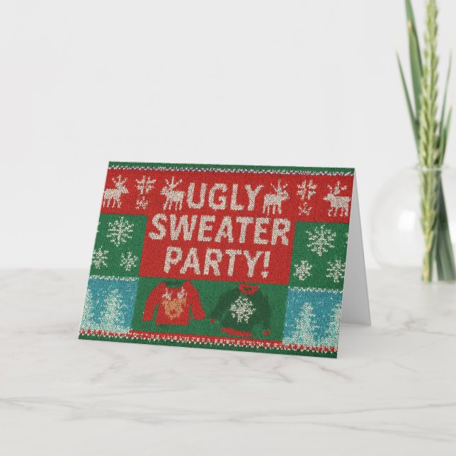 Hässliche Weihnachtsparty  Einladung (Vorderseite)