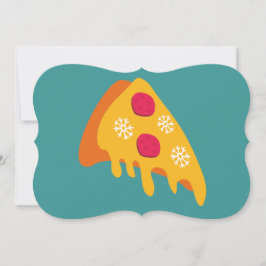 hässliche Weihnachtspizza Pizza Schneeflocken Wint Einladung