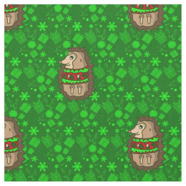 hässliche Weihnachtspullover Igel Stoff (Nahaufnahme)
