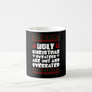 Hässliche Weihnachtspullover sind heiß und überbew Kaffeetasse