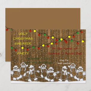 Hässliche Weihnachtspulover-Party Einladung
