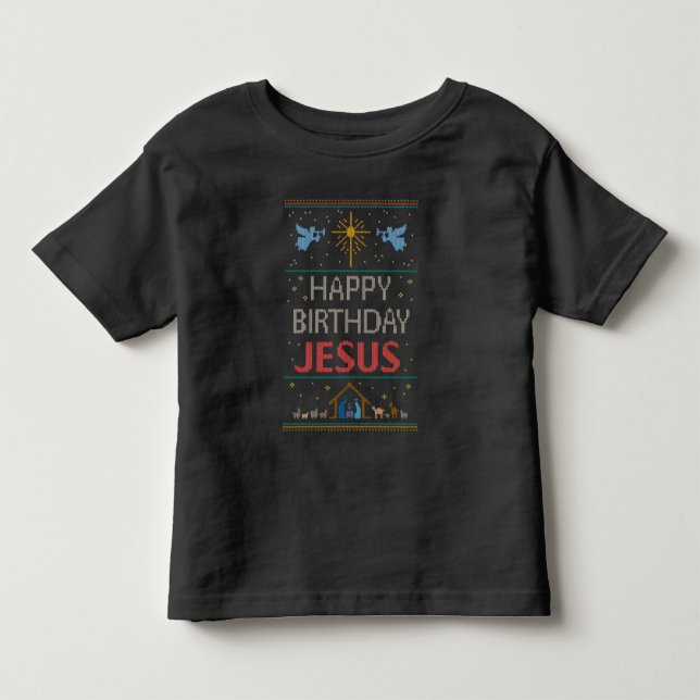 Hässliche Weihnachtsstrickjacke-Farballes Gute zum Kleinkind T-shirt (Vorderseite)