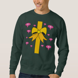 Hässliche Weihnachtsstrickjacke-großer Bogen Sweatshirt