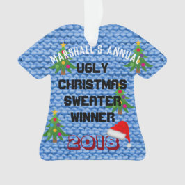 Hässliche Weihnachtsstrickjacke-Preisverzierung Ornament