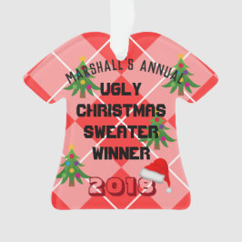 Hässliche Weihnachtsstrickjacke-Preisverzierung Ornament