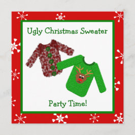 Hässliche Weihnachtsstrickjacke-WeihnachtsParty Einladung