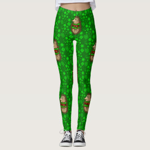 hässliche Weihnachtsswitzer-Igel Leggings