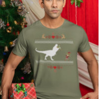 Hässlicher Dinosaurier-Elf-Weihnachtspullover Lust