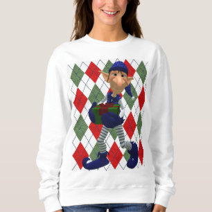 Hässlicher Elf für ein hässliches Weihnachten Sweatshirt