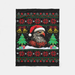Hässlicher Habicht Weihnachtsmann Hut Weihnachtsba Fleecedecke