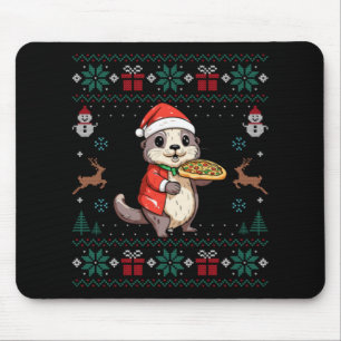 Hässlicher Otterliebhaber Weihnachtsmann Hut Weihn Mousepad