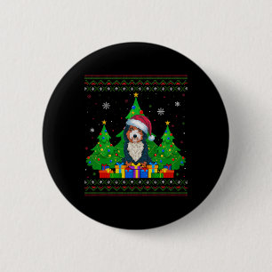 Hässlicher Pullover Weihnachtsbaum Santa Hut Berne Button