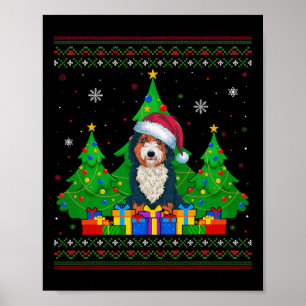 Hässlicher Pullover Weihnachtsbaum Santa Hut Berne Poster